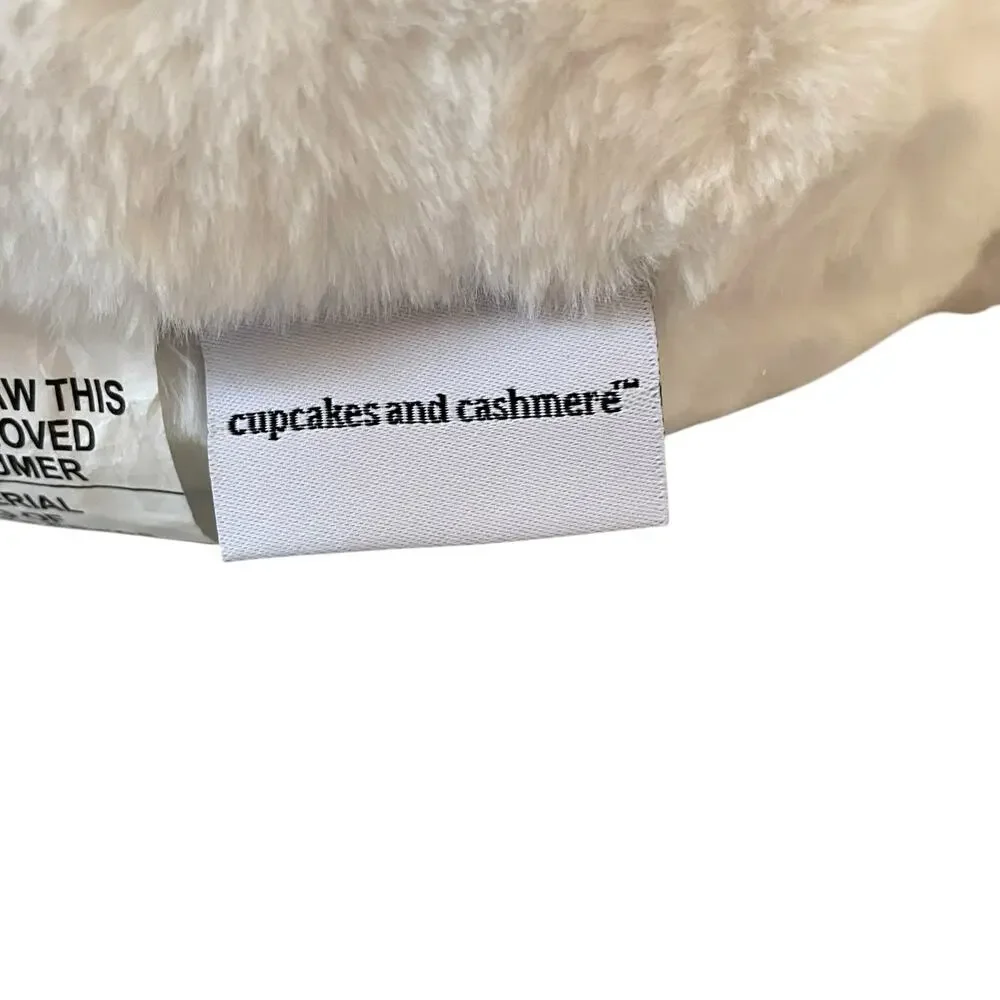 Cupcakes & Cashmere WHITE Bunny Rabbit Throw Pillow Easter Spring Farmhouse New